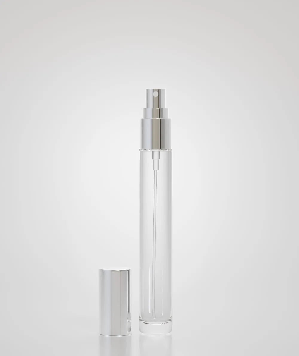 10 ml glass spray with chrome cap