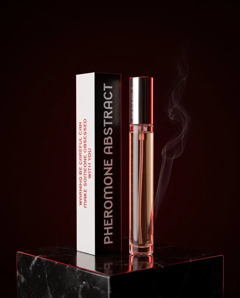 Pheromone Abstract box and 10 ml spray on black marble